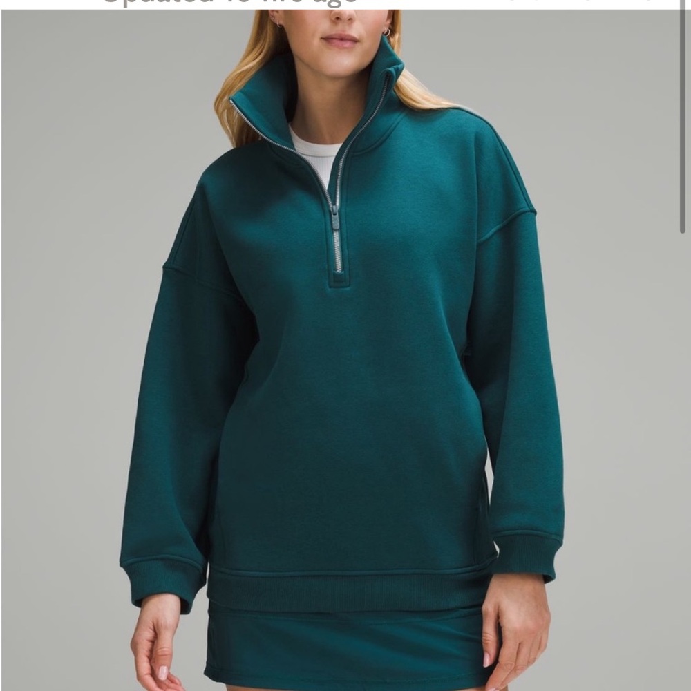 Lululemon  Half-Zip Oversized Funnel Neck sweatshirt in the color Storm L/XL